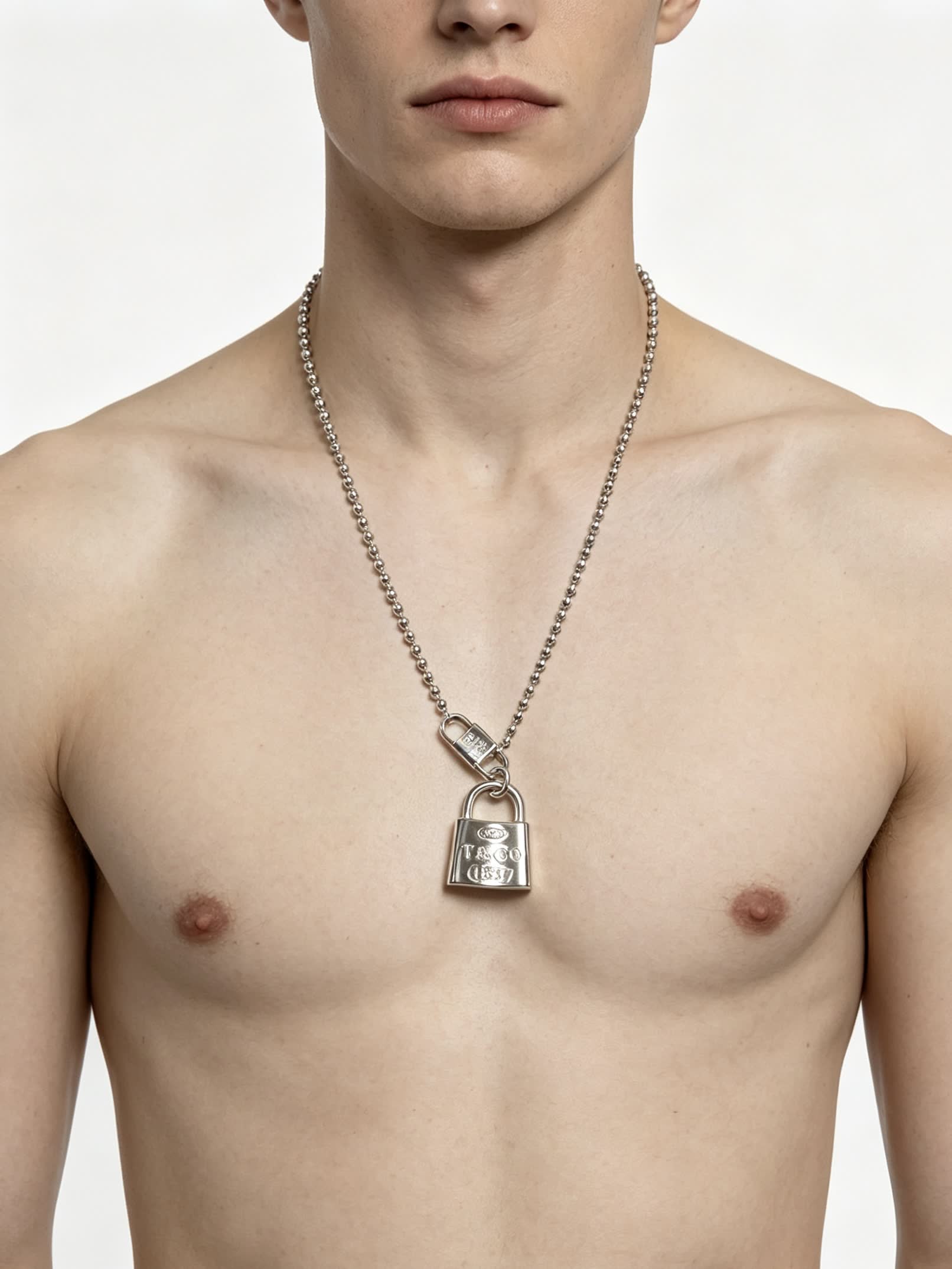 Tiffany & Co. Lock Charm Necklace